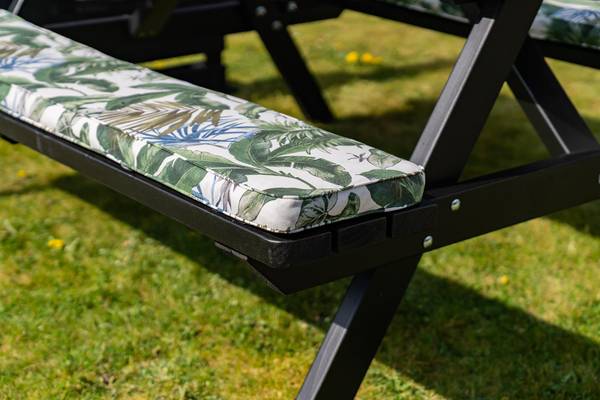 Picknicktisch Kissen Bliss - 2er set Grün - Polyester - 27 x 5 x 120 cm
