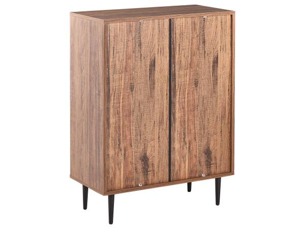 Schuhschrank KEITH Schwarz - Braun - Holzwerkstoff - 70 x 93 x 35 cm