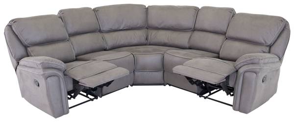Ecksofa Saranda Glas Grau - 255 x 104 x 255 cm