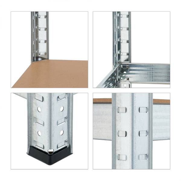 Étagère à charge lourde 4 niveaux Profondeur : 30 cm