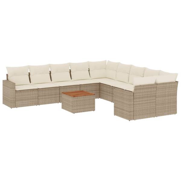 Garten-Lounge-Set 3035720-4 (11-teilig) Beige - Creme - Weiß