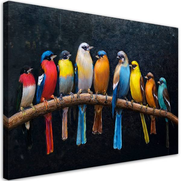 Tableau déco Oiseaux Animaux 60 x 40 cm