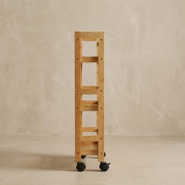 Badezimmerregal KLUK Beige - Bambus - 15 x 76 x 38 cm
