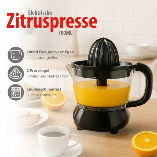 Elektrische Zitruspresse MEALEL165009 Schwarz - Kunststoff - 16 x 21 x 16 cm