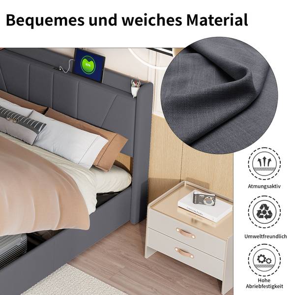 Doppelbett GAGFQ3 Liegefläche Breite: 140 cm