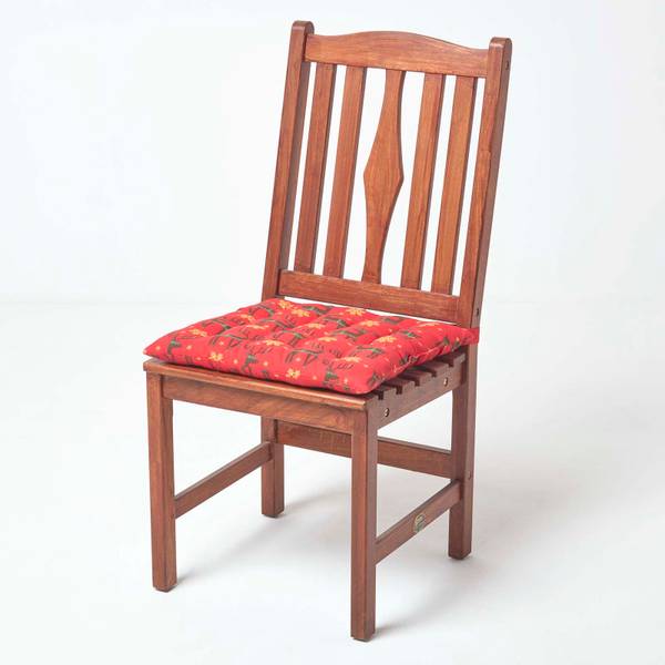 Stuhlkissen Weihnachten 4er Set Rot