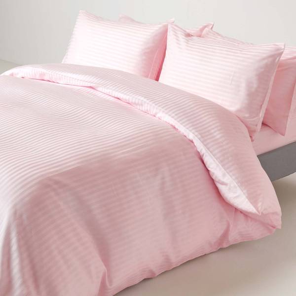 Bettlaken ohne Gummizug Fadendichte 330 Hellrosa - 275 x 275 cm