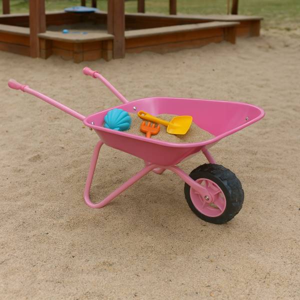 Schubkarre für Kinder rosa Schwarz - Pink - Eisen - 74 x 43 x 36 cm