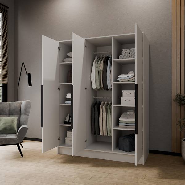 Kleiderschrank LUSSO Weiß