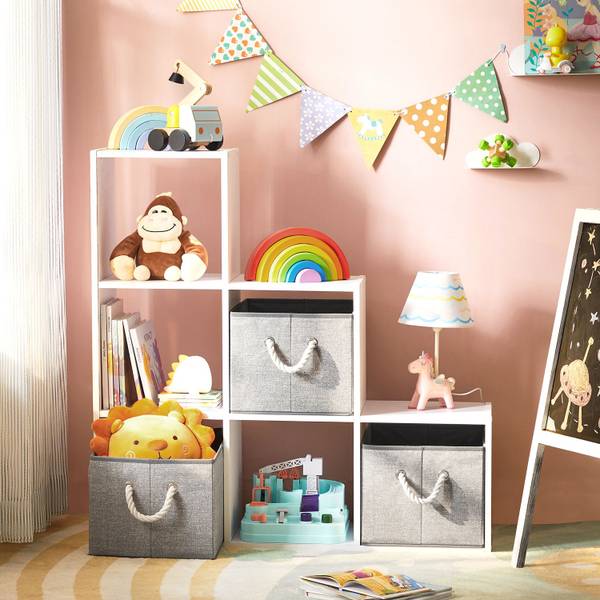 Aufbewahrungsbox Kiev Grau - Textil - 30 x 25 x 40 cm