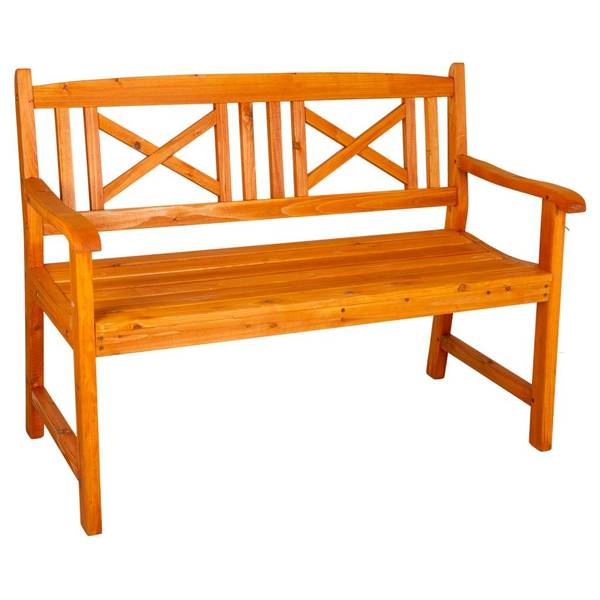 Bank Jardin descanso Orange - Massivholz - 120 x 68 x 65 cm