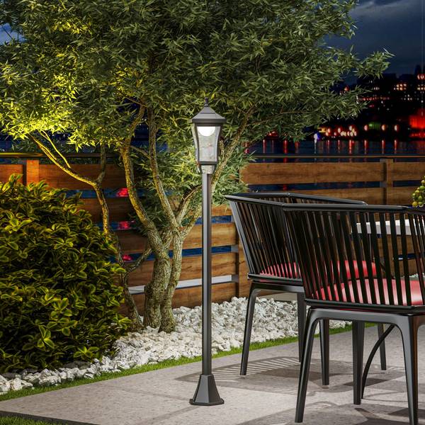 Solar Gartenlaterne B30-053V00BK Schwarz - ABS - Polycarbonat - 15 x 127 x 15 cm