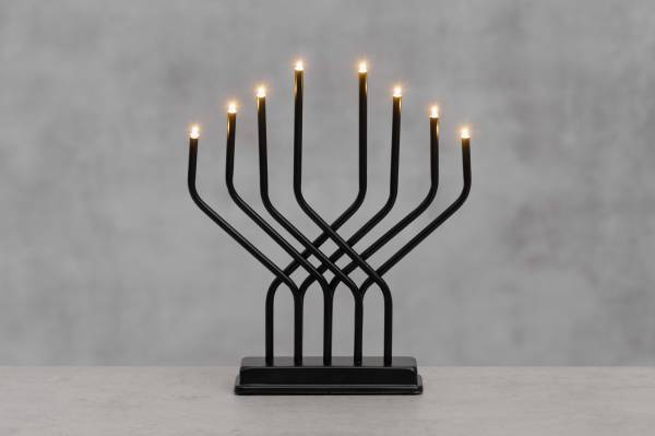 Adventsleuchter LED 99019 Schwarz - Metall - 27 x 32 x 7 cm