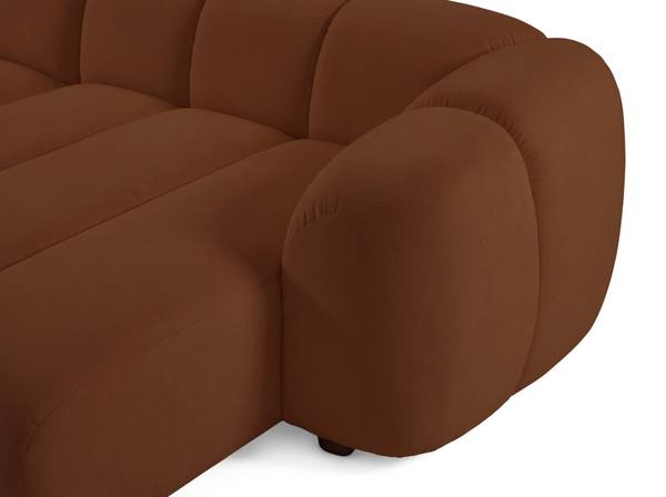 Ecksofa Millma Kupfer - Ecke davorstehend rechts - Ottomane davorstehend rechts