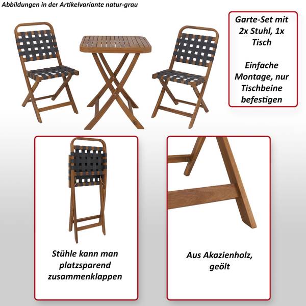Garten-Set P70 Braun - Grau