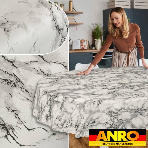 Wachstuchtischdecke Naturel Marmor Tiefe: 220 cm