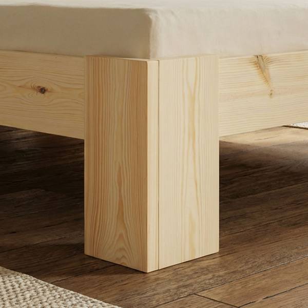 Holzbett mit Matratze 2262 Braun - Breite: 124 cm