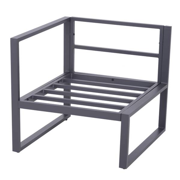 Garten Sessel 6er-Set 860-047 Grau - Microfaser - Polyester - Aluminium - 73 x 63 x 65 cm