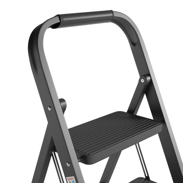Stehleiter Domu Schwarz - Metall - 45 x 102 x 70 cm