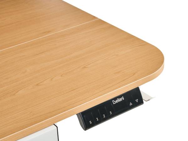 Verstelbaar bureau WILBANKS 2-delig bruin - lichtbruin - wit