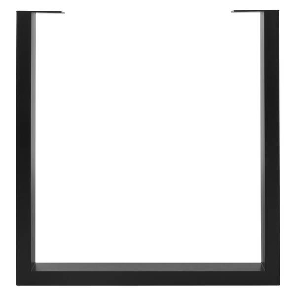 Tischgestell U-Gestell 2er Set Schwarz - Samt - 8 x 74 x 70 cm