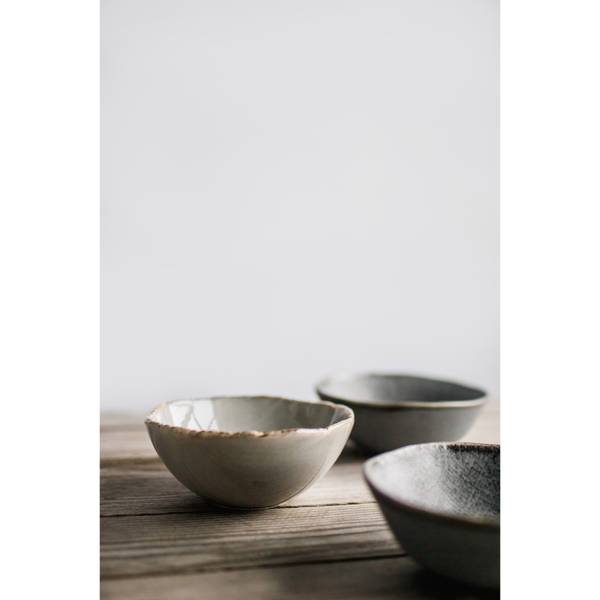Schale SAMTO WIKLE Grau - Porzellan - 15 x 7 x 15 cm