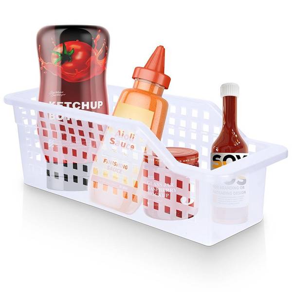 Kühlschrank-Organizer Weiß - Kunststoff - 13 x 12 x 35 cm