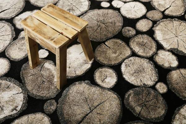 Kurzflorteppich Logs 160 x 225 cm