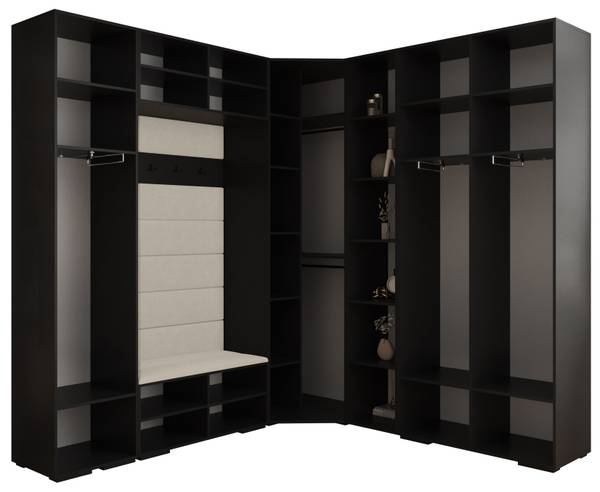 Garderobe Inova 3 Z2 Schwarz - Grau - Schwarz