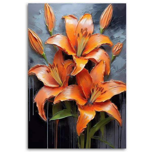 Leinwandbild Blumen 1-Teilig 60 x 90 cm