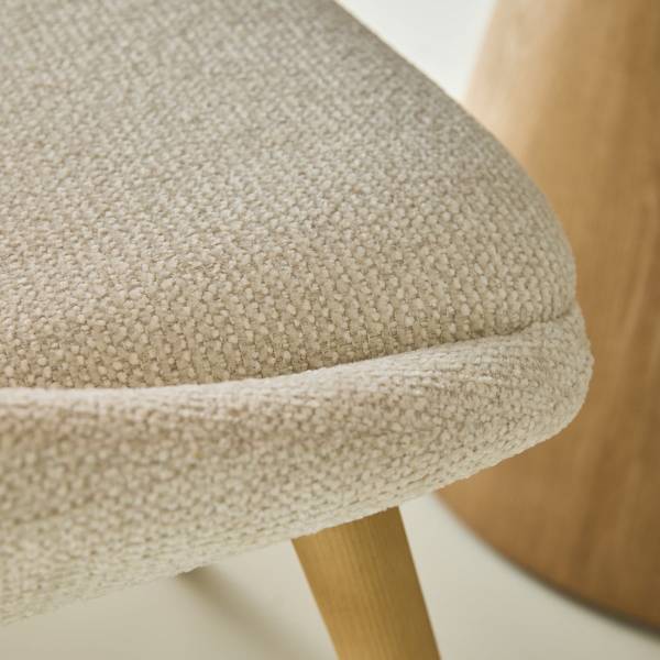 Stuhl ALBA Beige - Massivholz - 55 x 62 x 82 cm