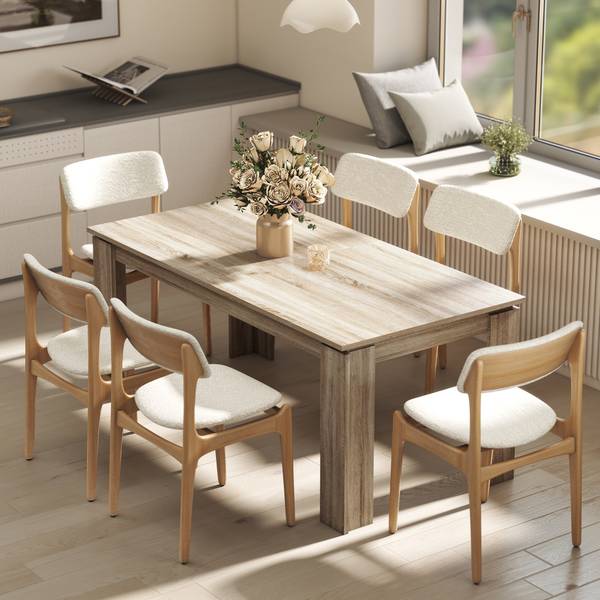 Ausziehbarer Esstisch 272V90AK Braun - Holzwerkstoff - 260 x 76 x 90 cm