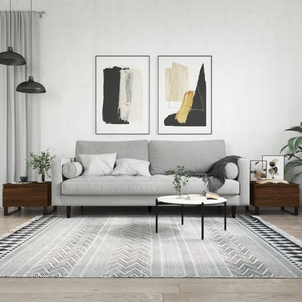 Couchtische 2er Set D726 Eiche Schwarzbraun Dekor