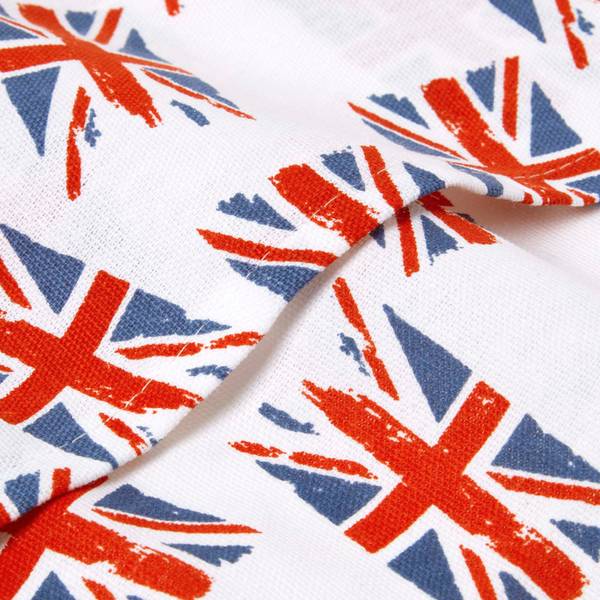2er-Set Geschirrtücher mit Union Jack Baumwollstoff - 45 x 1 x 65 cm