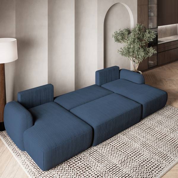 Ecksofa SAVONA P Blau