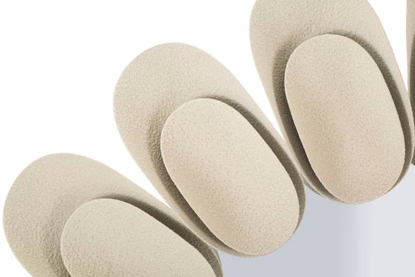 Spiegel Dune Double Beige - Metall - 85 x 6 x 85 cm