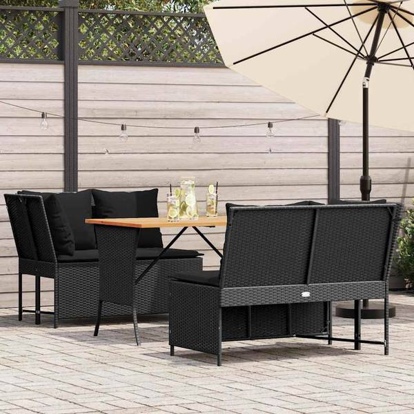 Garten-Lounge-Set 3044381-6 (3-teilig) Schwarz