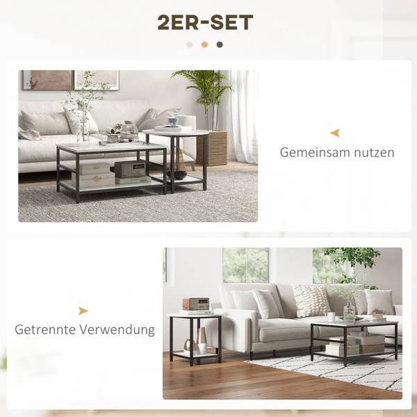 Beistelltisch 2er Set 839-766V00WT Weiß