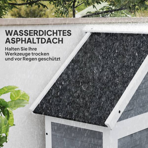 Gartenschrank 2er Set 84H-343V00LG Grau - Tanne - 51 x 182 x 89 cm