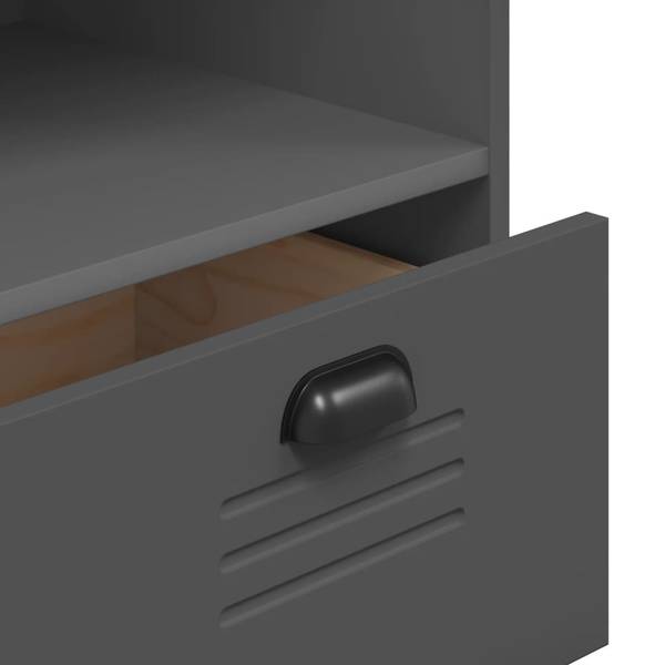 Highboard DE1130 Grau - Massivholz - 80 x 200 x 40 cm