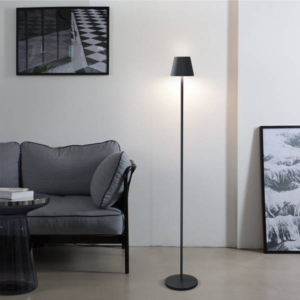 LED Stehleuchte Freiheit II Schwarz - Metall - 11 x 125 x 9 cm