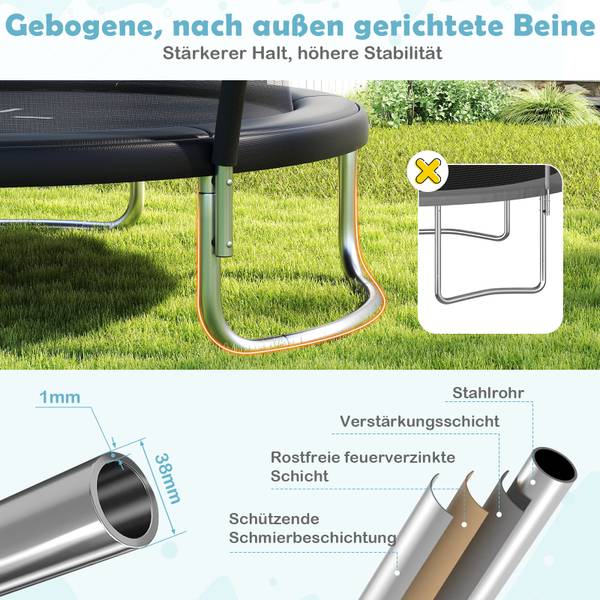 Trampolin FI32362 Schwarz