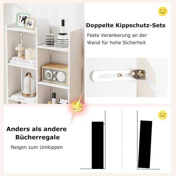 Bücherregal VH34856 Weiß - Holzwerkstoff - 20 x 162 x 65 cm