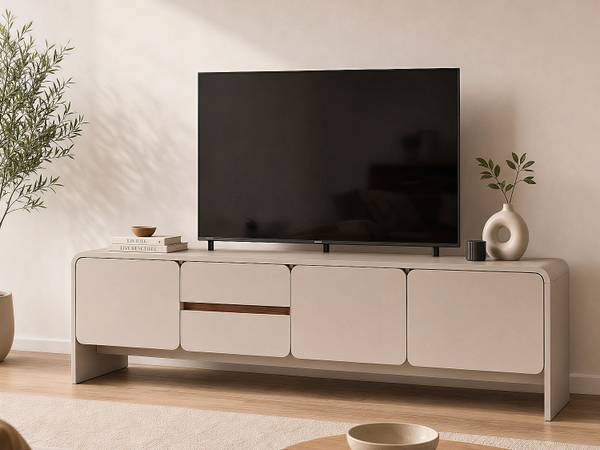 TV-Board DYSARA Beige - Holz teilmassiv - 180 x 51 x 39 cm