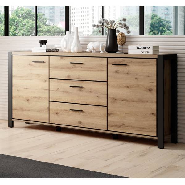 Wohnzimmer-Set ACCRA-83-8 5er-Set Braun - Holzwerkstoff - 180 x 128 x 41 cm