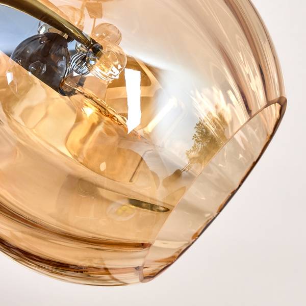 Deckenleuchte Cesaro Braun - Grau - Metall - 24 x 36 x 101 cm