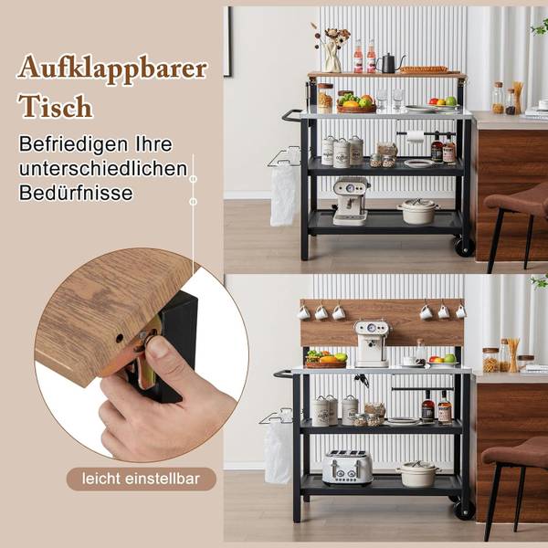 Grillwagen ZB34250DE Schwarz - Metall - 55 x 130 x 116 cm