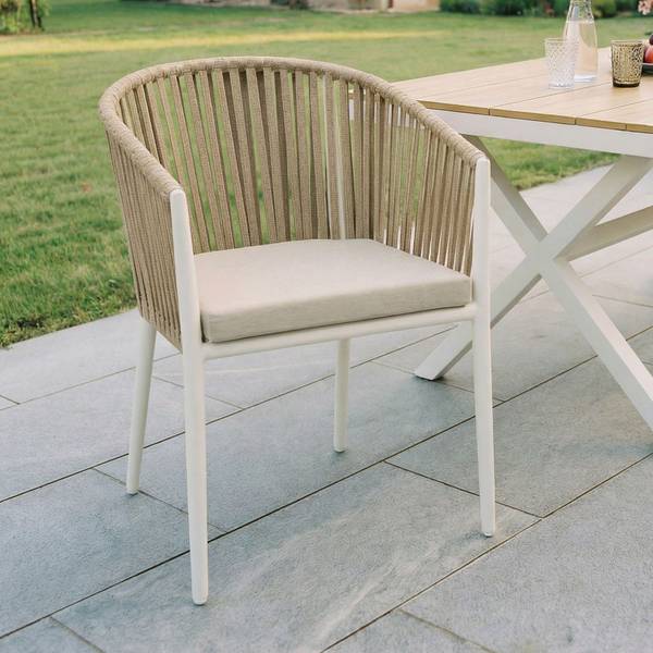 Gartenstühle ISOLA (6er-Set) Beige - Metall - 56 x 78 x 62 cm