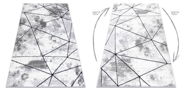 Tapijt P16514 grijs - polypropeen - 120 x 1 x 170 cm