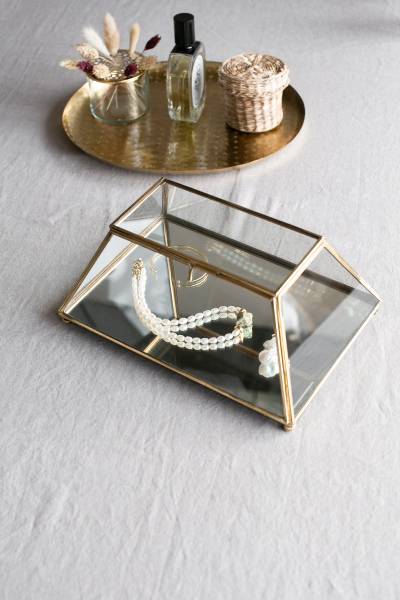 Schmuckaufbewahrung Juna Gold - Metall - 15 x 18 x 26 cm
